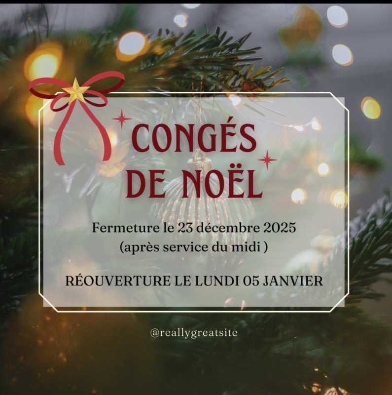 Fermeture pour congés de fin d’année